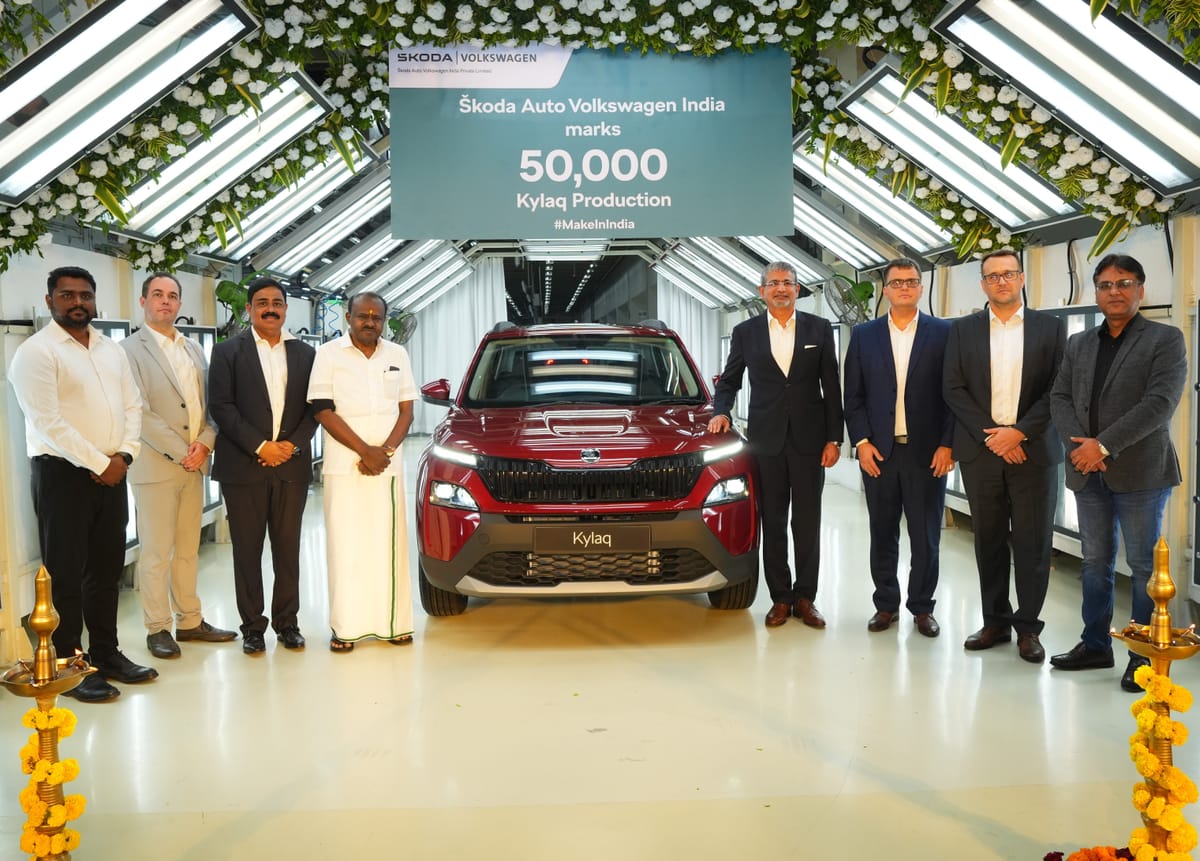 Škoda Auto Volkswagen India Marks 50,000 Kylaq Production in One Year