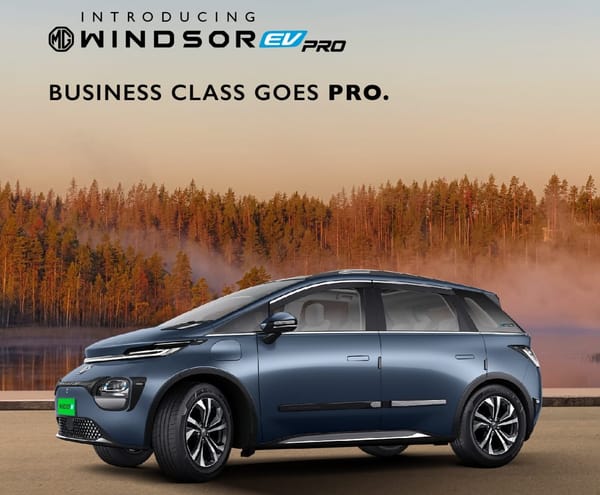 JSW MG Motor India launches Windsor PRO at a BaaS price of INR 12.49 Lakhs + INR 4.5/km