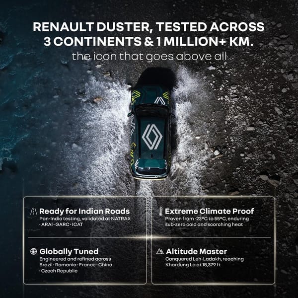 New Renault Duster tested for more than 1 mn. km